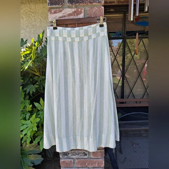 A New Day Striped Button-Down Skirt - Picture 2 of 12